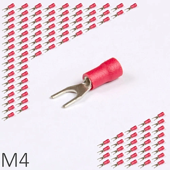 ID RF-U4 100 | Наконечник вилочный 0,5...1,5мм², M4, (уп.-100шт.), ID