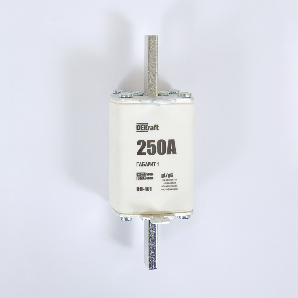 21312DEK | Предохранитель ножевой 35, габарит 1, 250А ПН-101, Dekraft 