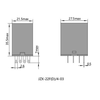 ch285380 | Промежуточное реле JZX-22F(D) 4 конт. с инд. LED 3А 220В AC, Chint