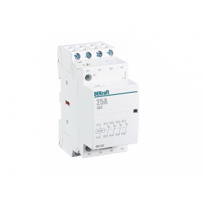 18070DEK | Модульный контактор 4НЗ 25А 230В МК-103, Dekraft