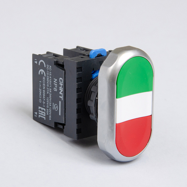 667178 | Двойная кнопка NP8-11S 1НО+1НЗ, IP65, Chint