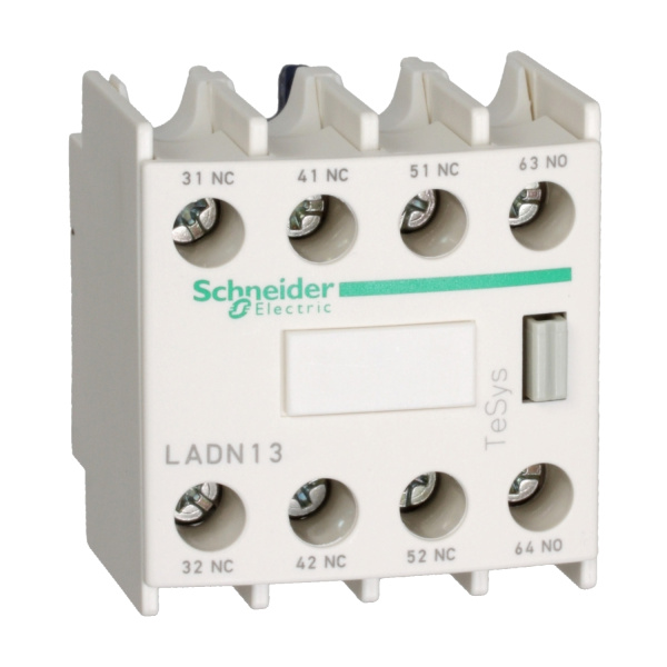 LADN13 | Блок дополнительных контактов, 1 НО + 3 НЗ, фронтальный монтаж, Schneider Electric