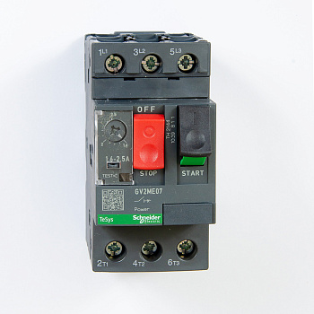 GV2ME07 | Автоматический выключатель, серия GV2ME, 1,6...2,5А, Schneider Electric