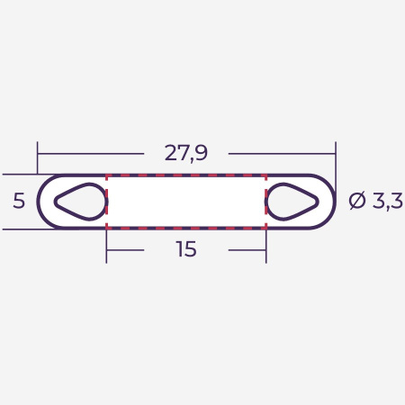 el523115050 | Маркер продеваемый PM-1-15x5 W белый (рул. 2700 шт.), Elegir