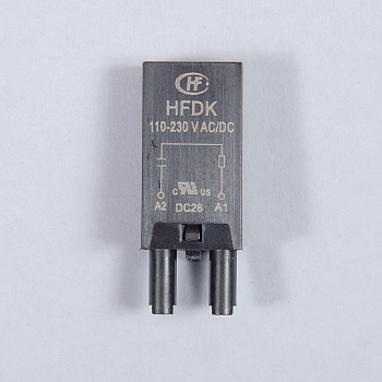 HFDK | Модуль защиты; RC-цепь; 110...230В AC/DC, для розеток 18FF и 14FF, Hongfa
