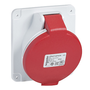 PKF32F434 | Розетка скрытой установки 3P+PE 32 А IP44, Schneider Electric
