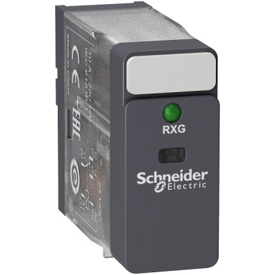 RXG13JD | Миниатюрное реле, серия RXG, 12В DC, 10А, 1CO, светодиод, Schneider Electric