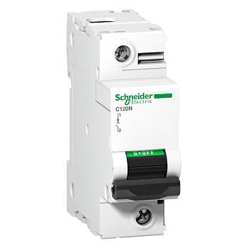 A9N18340 | Автоматический выключатель Acti9 C120N 1п 63А, кривая B, 10кА, Schneider Electric