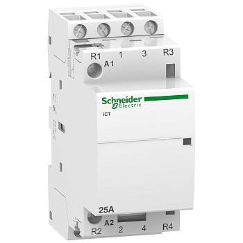 A9C20838 | Модульный контактор, серия iCT, 2НО, 2НЗ, 25А, управление 220…240В AC, Schneider Electric
