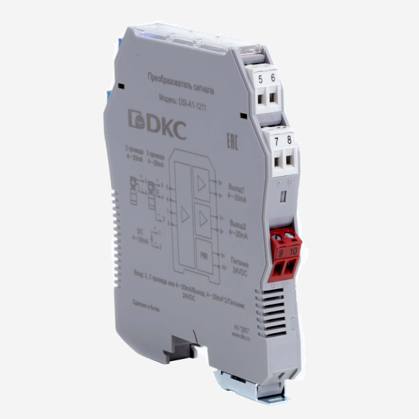 dkcDSI-A1-1211 | Преобразователь сигнала DSI, 1 вход 4…20 мА, 2 выхода 4…20 мА, DKC