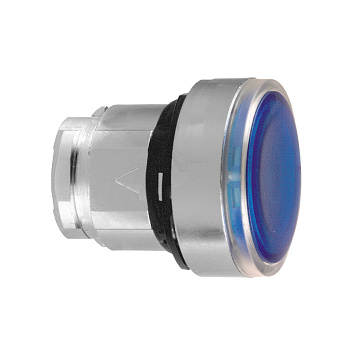 ZB4BH063 | Головка кнопки, синяя с подсветкой, нажал-вкл/нажал-откл, Schneider Electric