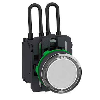 XB5AW21B5 | Кнопка с подсветкой 24В AC/DC, с возвратом, белая, Schneider Electric