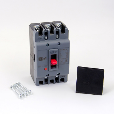 22809DEK | Силовой авт. выключатель для защиты двиг. 3P 100А 25кА ВА-302, Dekraft
