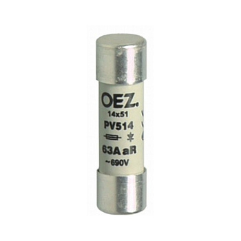 OEZ:08669 | Плавкая вставка, серия PV514, 40 А, кривая gR, размер 14х51 мм, OEZ 