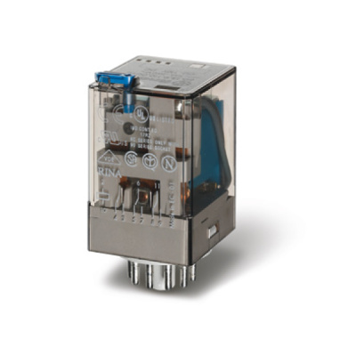 601341020040 | Октальное реле в розетку серии 60.13, управление 1,0A DC, контакты AgNi 3CO 10А, Finder