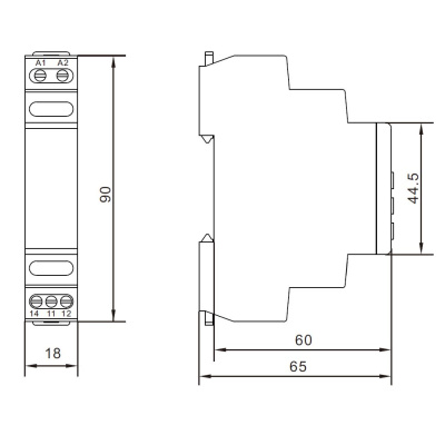 dkcDRF-3-7 | Реле контроля напряжения, обрыва, чередования, ассиметрии фаз, 3Ф, тип DRF, 2CO, 208-480В, DKC