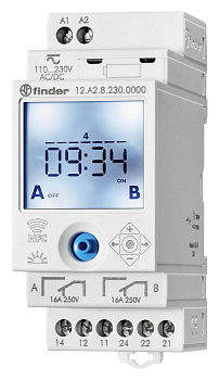12A282300000 | Астрономическое реле с NFC, 2СO 16A, питание 110…230B AC/DC, Finder