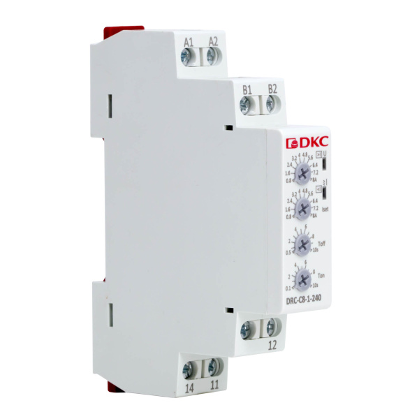 dkcDRC-C8-1-240 | Реле контроля тока, тип DRC, 0.8-8А, конфигурация контакта 1CO, 24-240 AC/DC, DKC