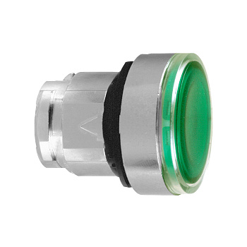 ZB4BH033 | Головка кнопки, зелёная с подсветкой, нажал-вкл/нажал-откл, Schneider Electric