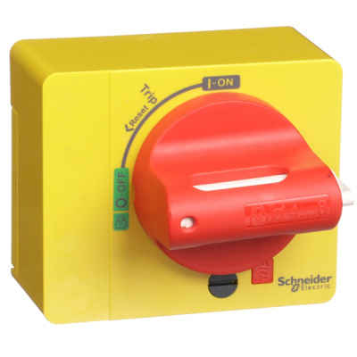 LV426931 | Прямая поворотная рукоятка, красная/желтая NSXm, Schneider Electric