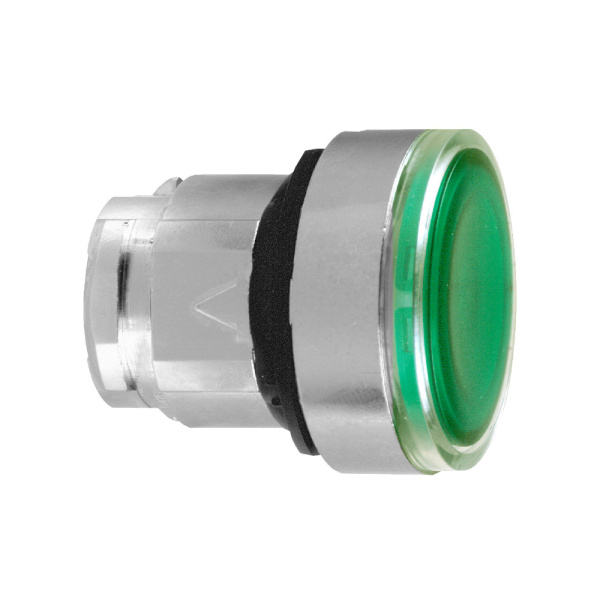 ZB4BH033 | Головка кнопки, зелёная с подсветкой, нажал-вкл/нажал-откл, Schneider Electric