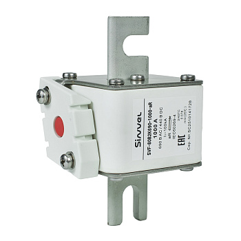 SVF-80B2K690-1000-aR | Предохранитель, 1000 А, 690 В AС, aR, ножи под болт, габ 2, монт расст 80 мм, Sinvel 