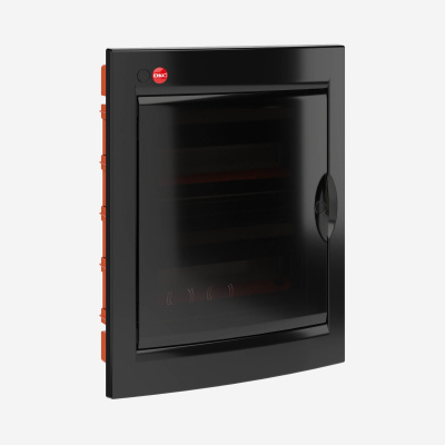 DKC RB24B4TBD | Щиток встраиваемый с дверцей 24 мод.,IP41, черный, с клеммным блоком 63А
