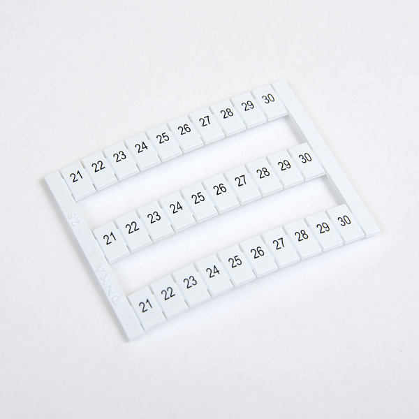 1060379 OD10-2,5 | Горизонт. марк-ка (21-30), для MRK 2,5. MRK 4S. OPK 2,5. OPK 4S. 1 лист - 30 шт., Onka 