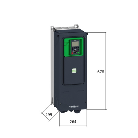 ATV950U75N4 | Преобразователь частоты, серия ATV950, 5,5/7,5 кВт , 12,7/16,5 А, перегрузка 150/120 %, 380 В, Schneider Electric