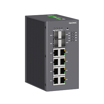 dkcN2000-4GX8GP-P4 | Промышленный управляемый коммутатор, с поддержкой PoE, 4×100Base-X, 1000Base-X, 10/100/1000Base-T(X), DKC
