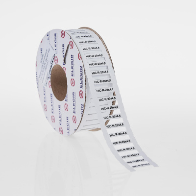 419204602 | Маркер для контейнеров HIC-R-20-4,6-W, форма под конус (рулон - 2500 шт.), Elegir 