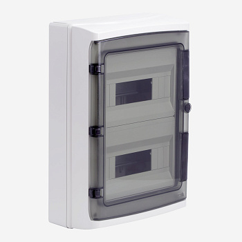 DKC RB24W6TGD Щиток настенный с дверцей 24 мод.,IP65, серый, с клеммным блоком 63А