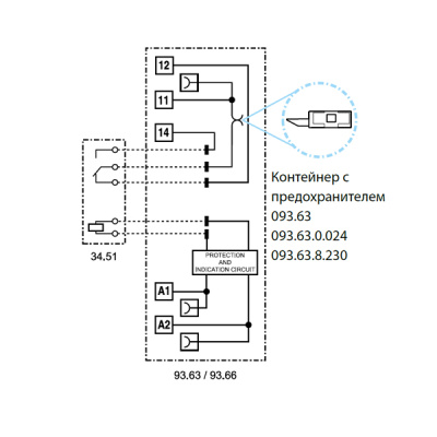 393100240060 | Интерфейсное реле, винтовые клеммы, серия 39, 24В AC/DC, 6 A, 1 CO, AgNi, Finder