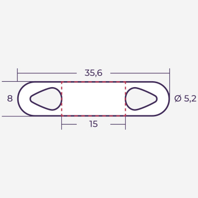el523315080 | Маркер продеваемый PM-3-15x8 W белый (рул. 2100 шт.), Elegir