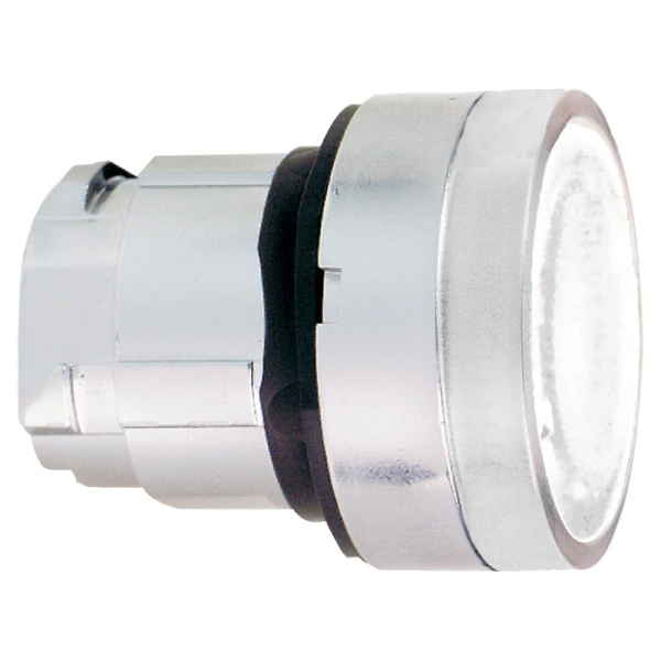 ZB4BW313S | Головка кнопки с подсветкой, белая, рифленая линза, Schneider Electric