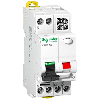 A9FDB7616 | Устройство защиты от дугового пробоя iDPN N Arc, 1P+N, 16А, кривая B, 6000А, Schneider Electric
