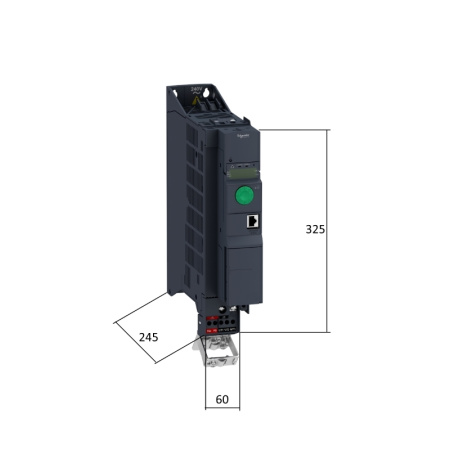 ATV320U40N4B | Преобразователь частоты, серия ATV320, 4 кВт, 9,5 А, перегрузка 150%, 380B, Schneider Electric
