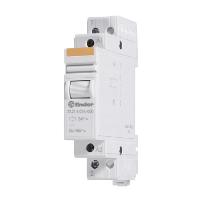 222180244000 | Моностабильное реле, серия 22, 1НО, 20 А, управление 24В AC, Finder