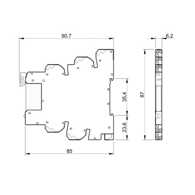 390070129024 | Интерфейсное реле твердотельное, пружинные клеммы, серия 39, 12В DC, 6 A, 1 НО, Finder