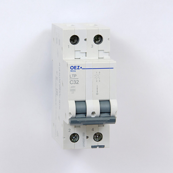 OEZ:42234 | Автоматический выключатель Minia LTP 2п 32А, кривая C, 6кА, OEZ