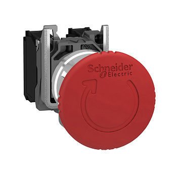 XB4BS8445EX | Аварийная кнопка без подсветки возврат ключом, красная, 1НО+1НЗ, ATEX, Schneider Electric