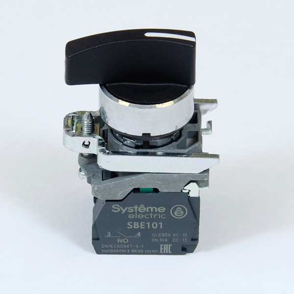 SB4BD33 | Переключатель 3-позиционный, фиксация, 2НО, Systeme Electric