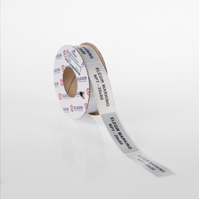 1266020 | Маркировочная наклейка NPT-20х60 металлизированная (рулон 400 шт.), Elegir 