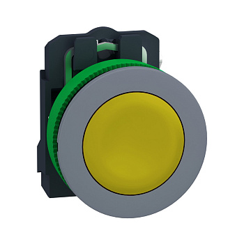 XB5FA51C0 | Кнопка без подсветки, с возвратом, 1НО, жёлтая, C0, Schneider Electric