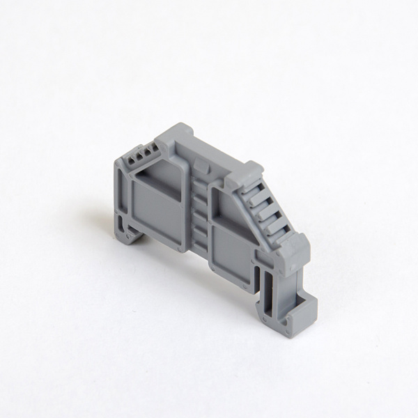 1060002 | PKD 4 | Упор на DIN-рейку MR 35, безвинтовой, (серый), 1202, Onka