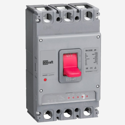 22507DEK | Силовой авт. выключатель с электрон. расц. 4P 630А 50кА ВА-335E, Dekraft