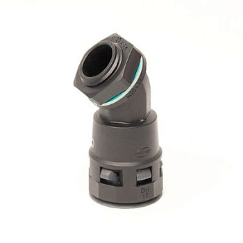 dkcPACL29M32N | Монтажный комплект муфта 45 грд. труба-коробка DN 29 мм, М32х1,5, полиамид, цвет черный, DKC