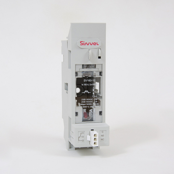 SV160-1S | Горизонтальный ПВР, 160 A, 000, 1P, сигнализация срабатывания и открытия крышки, хомутные зажимы 1,5, Sinvel 