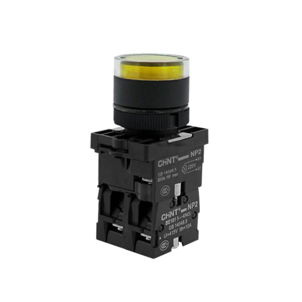 575719 | Кнопка управления NP2-EW3565 1НО+1НЗ желтая AC/DC230В(LED), IP40 (Аналог ch574738), Chint
