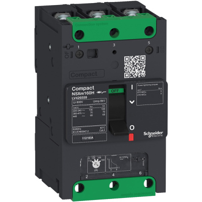 LV426159 | Автоматический выключатель NSXm 160E TM-D 3P3d 160A 16кА, Schneider Electric